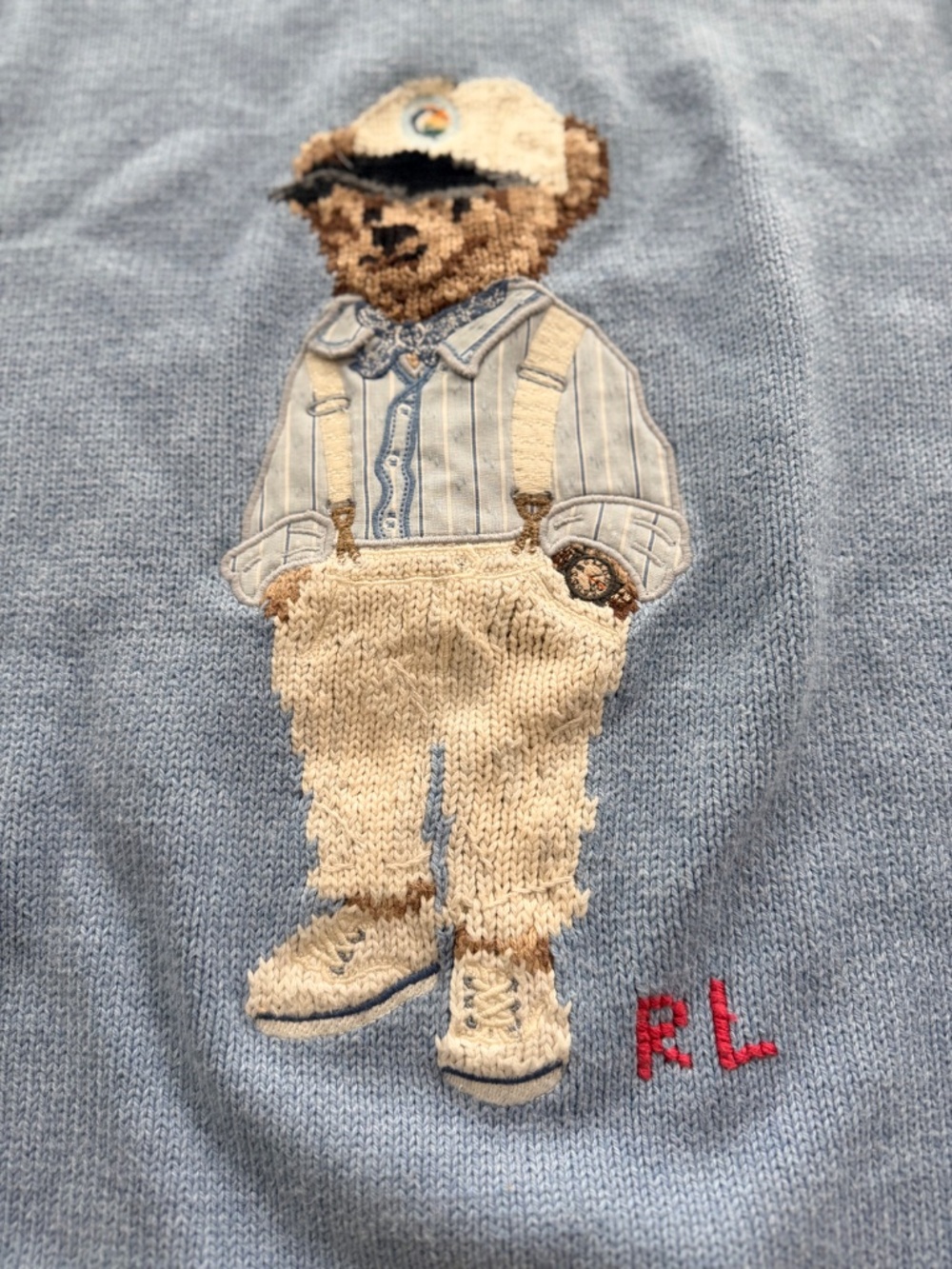Ralph Lauren Polo Bear Cotton Sweater Medium - Picture 2 of 6